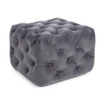 POUF EVAN VELLUTO GRIGIO SCURO S