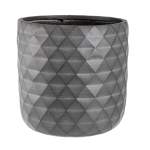 VASO PYRAMID TONDO ANTRACITE L