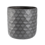 VASO PYRAMID TONDO ANTRACITE S 