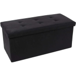 POUF DOUBLE VELVET 76X34X34 NERO 