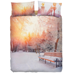 COMPLETO COPRIPIUMINO LETTO SINGOLO BASSETTI SNOW PARIS